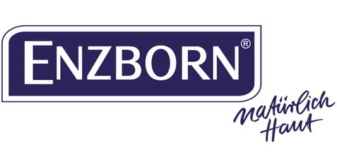 Logo der Marke Enzböorn mit dem Slogan „natürlich Haut“ in geschwungener Schrift.