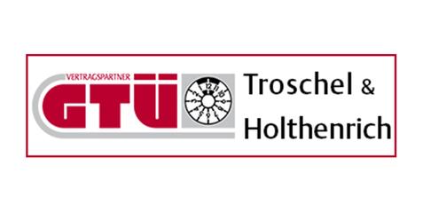 Logo der GT&Uuml; Troschel & Holthenrich mit Schriftzug &bdquo;Vertragspartner&ldquo; und abgebildetem Pr&uuml;fger&auml;t.